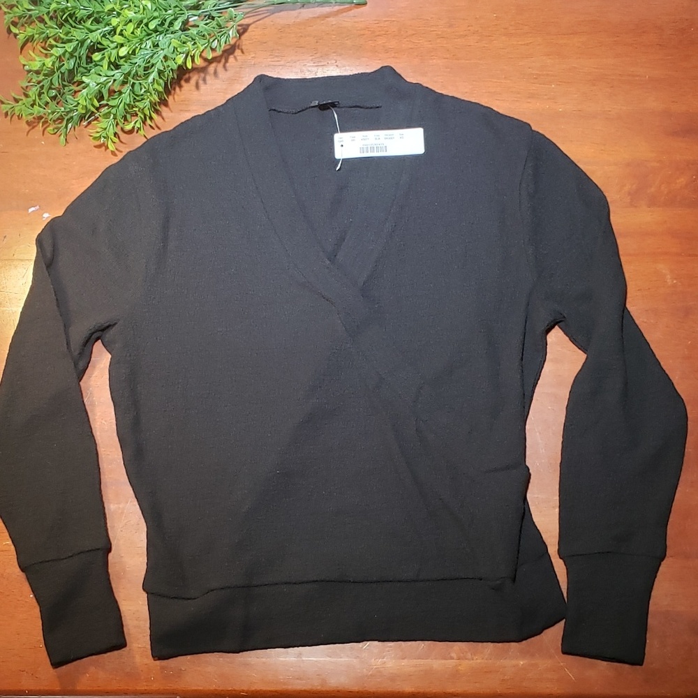 NWT J.Crew Textured Crepe Wrap Top